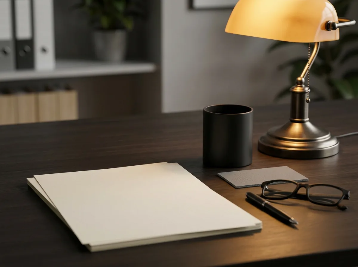 Desk with paperwork and container material samples for quotation review